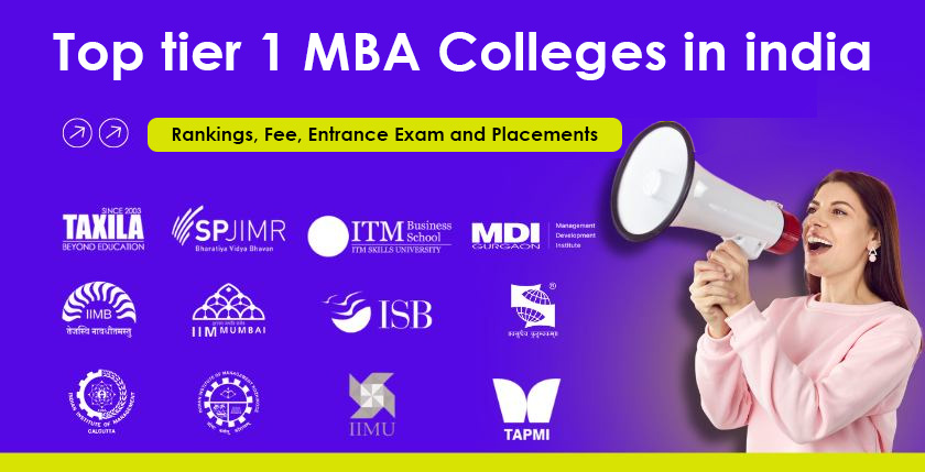Top 1 Tier MBA College in India 2026 | Average & Highest Package, Fees & College